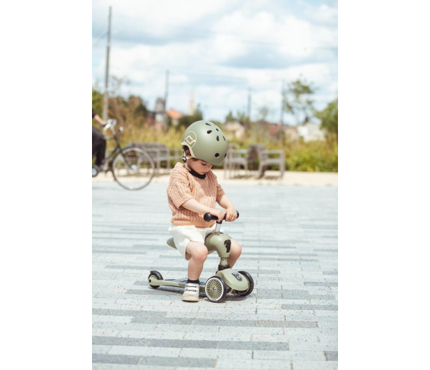 Scoot & Ride Highwaykick 1 Jeździk i hulajnoga 2w1 Olive - 1265377 - zdjęcie 6